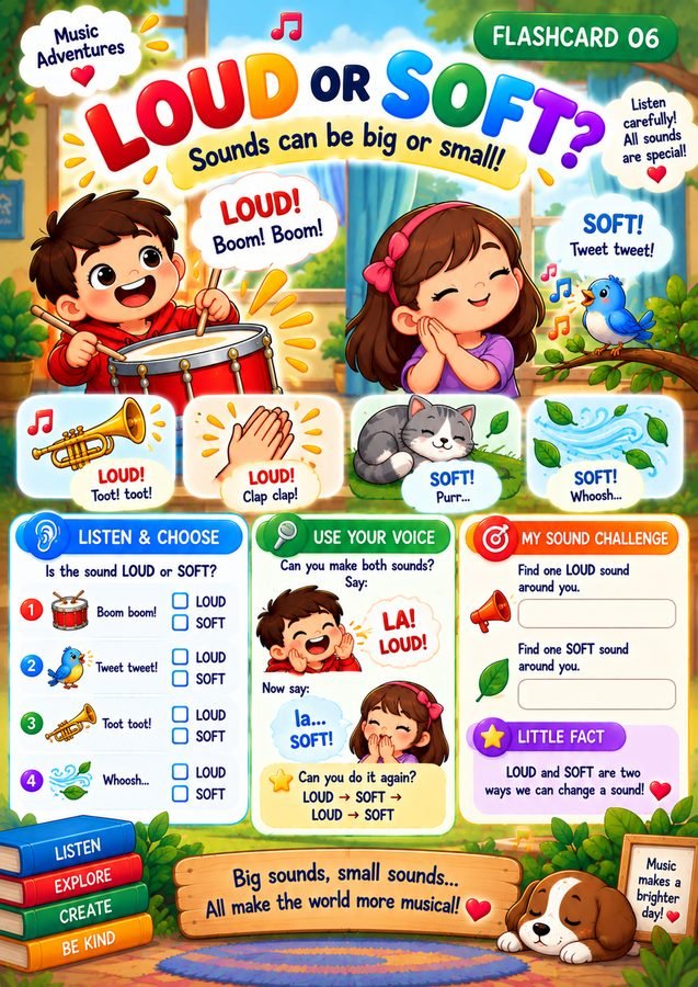 Flashcard — Loud or Soft?